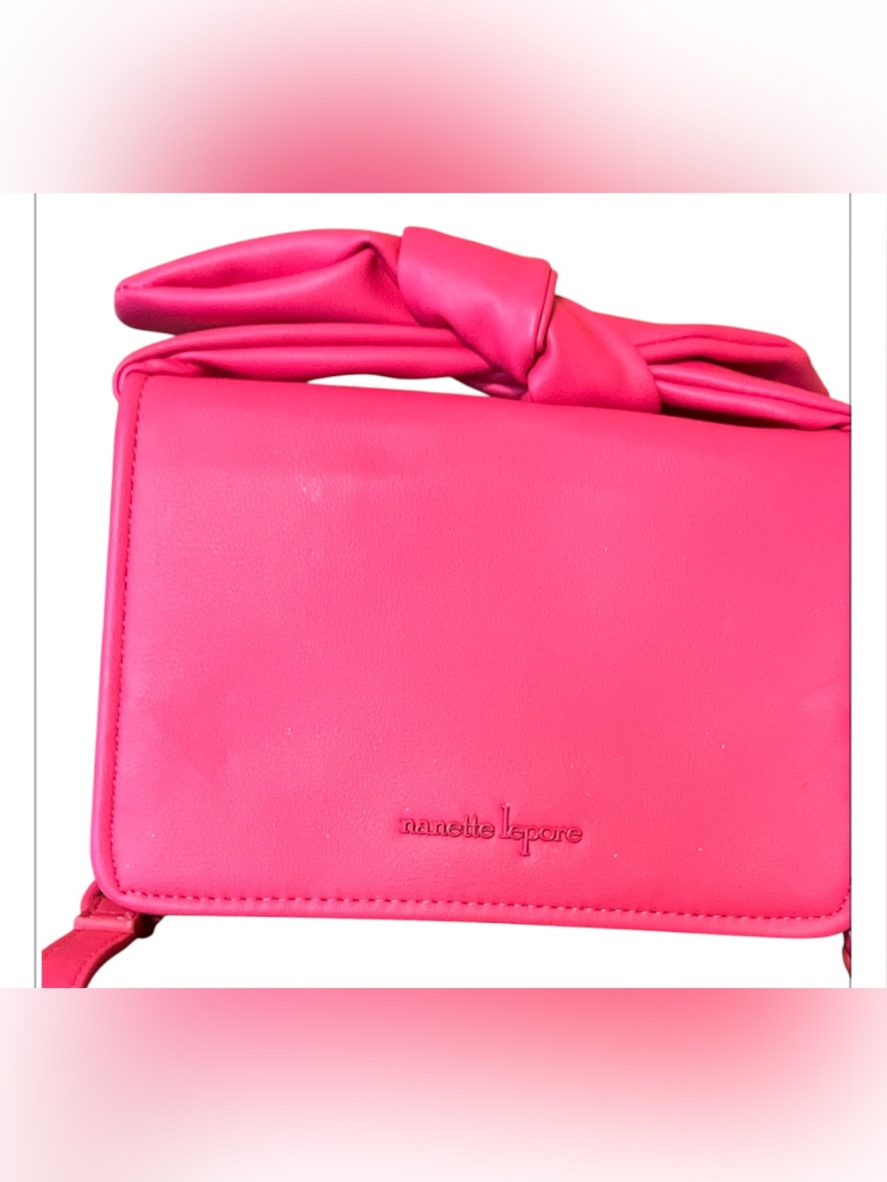 Nanette Lepore Hot Pink Knot Handle Clutch  Stay pretty  in Pink